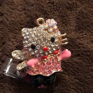 angel kitty badge reel